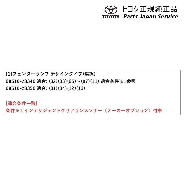 80系ノア フェンダーランプ(デザインタイプ)(設定1) トヨタ ZWR80W ZWR80G ZRR80W ZRR85W ZRR80G ZRR85G 80NOAH TOYOTA