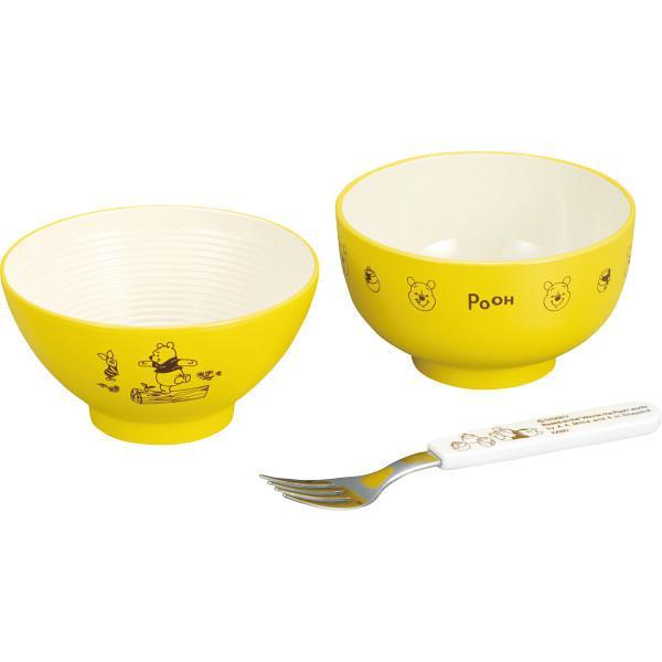プーさん牧歌 キッズセット20 供用 食器 器 フォーク お椀 くまのプーさん ディズニー 黄色 可愛い 食洗器 電子レンジ 対応