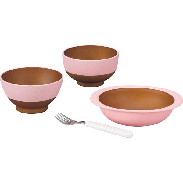 ウッディ キッズセット ガール 女の子 ピンク 子供用 食器 器 フォーク お椀 お皿 可愛い 食洗器 電子レンジ 対応