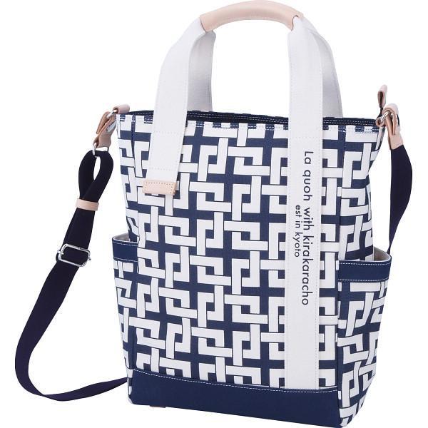 ラ・クーオウィズキラカラチョウ ハンプ2WAYトートバッグ ネイビー/L