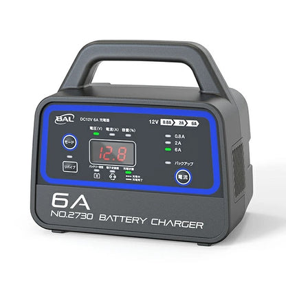 12Vバッテリー専用 DC12V 6A 充電器 2730