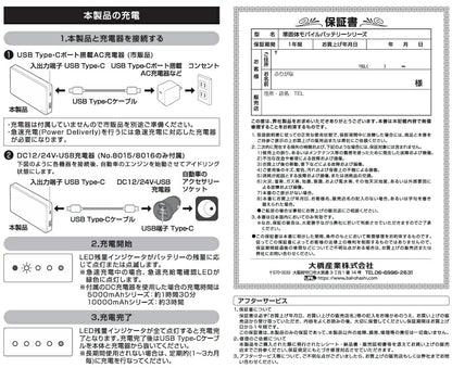 準個体モバイルバッテリー