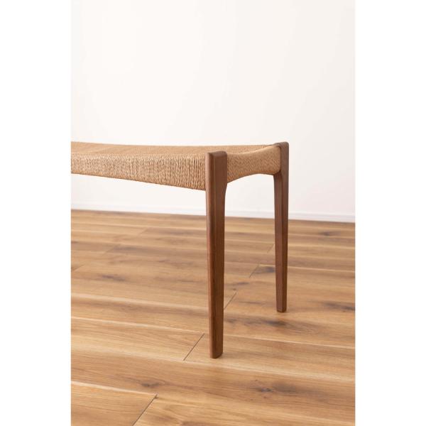 【送料無料】ペーパーコードベンチ ブラウン