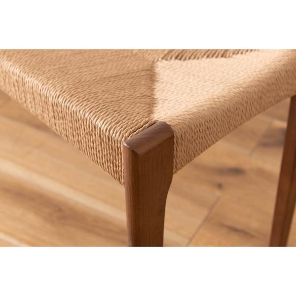 【送料無料】ペーパーコードベンチ ブラウン