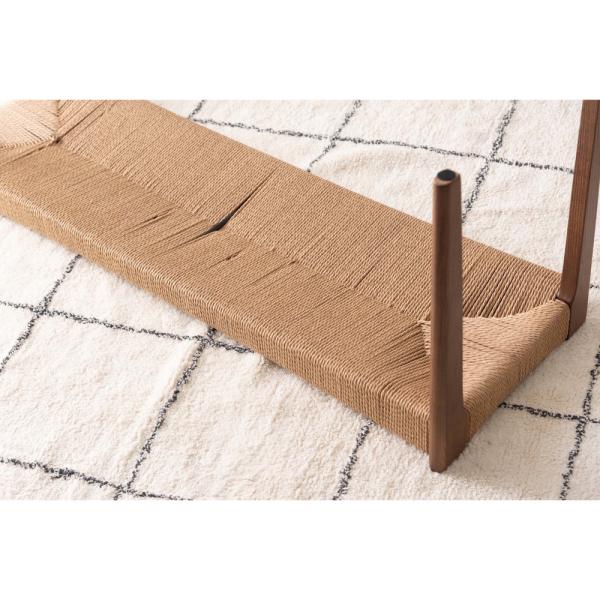 【送料無料】ペーパーコードベンチ ブラウン