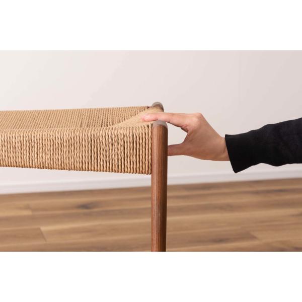 【送料無料】ペーパーコードベンチ ブラウン