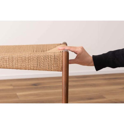 【送料無料】ペーパーコードベンチ ブラウン