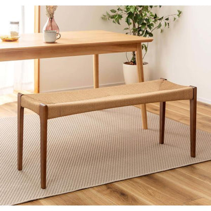 【送料無料】ペーパーコードベンチ ブラウン