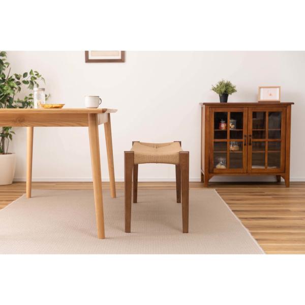 【送料無料】ペーパーコードベンチ ブラウン