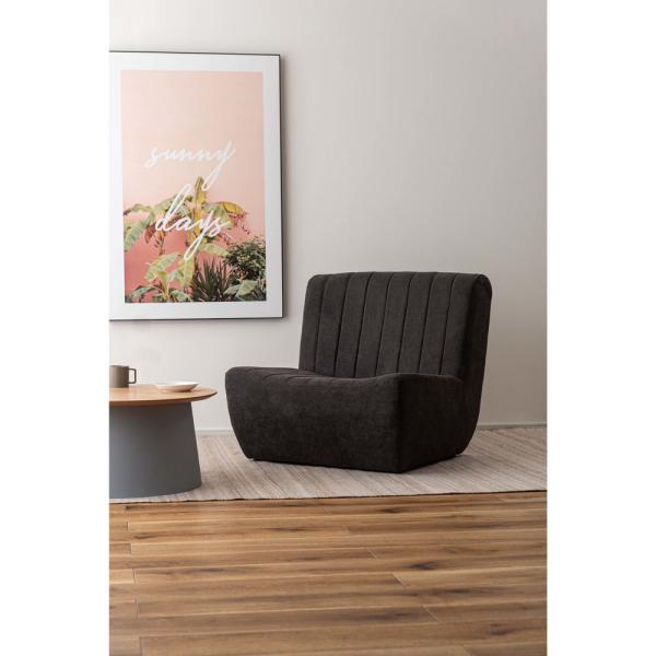 【送料無料】フロアソファ グレー