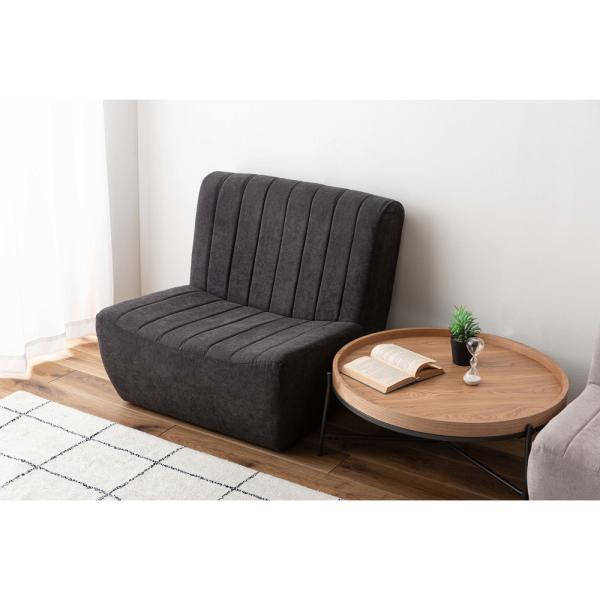 【送料無料】フロアソファ グレー