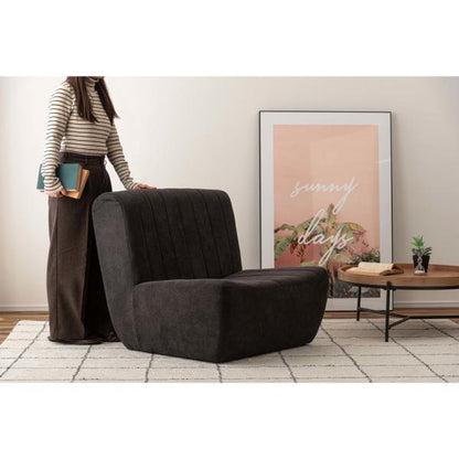 【送料無料】フロアソファ グレー