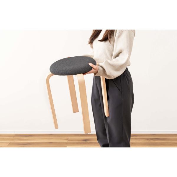 【送料無料】スツール グレー