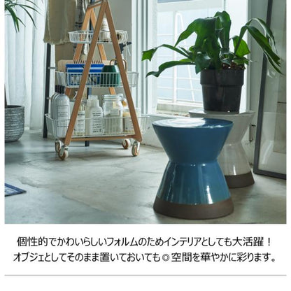 【送料無料】ミニスツール ホワイト 白