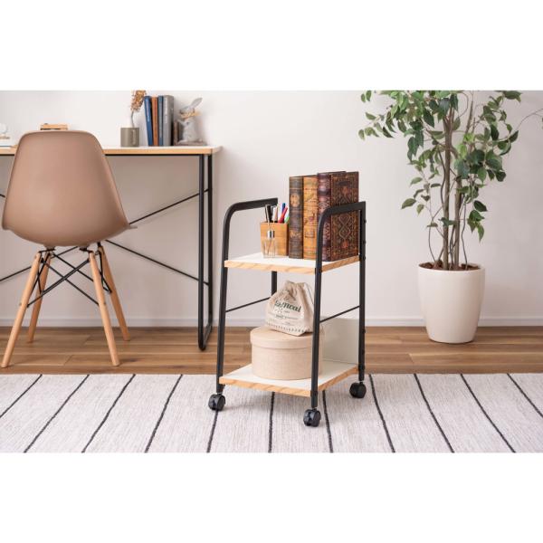 【送料無料】デスクワゴン ホワイト 白