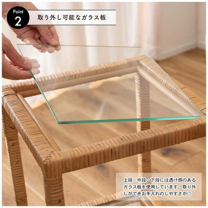 【送料無料】ガラスシェルフW