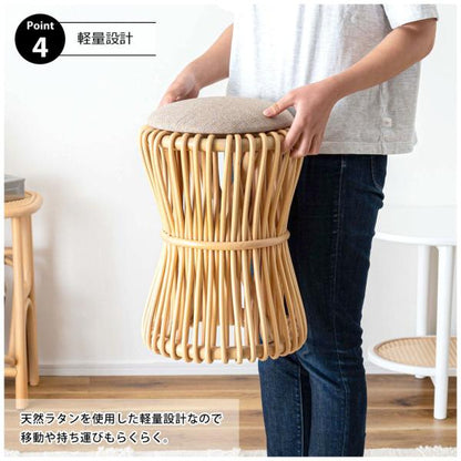 【送料無料】ラウンドスツール ナチュラル