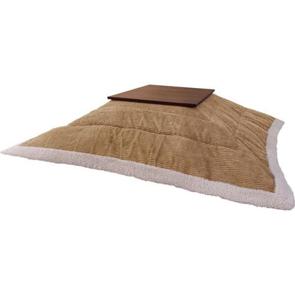 【送料無料】薄掛けコタツ布団 正方形（コーデュロイ） ベージュ