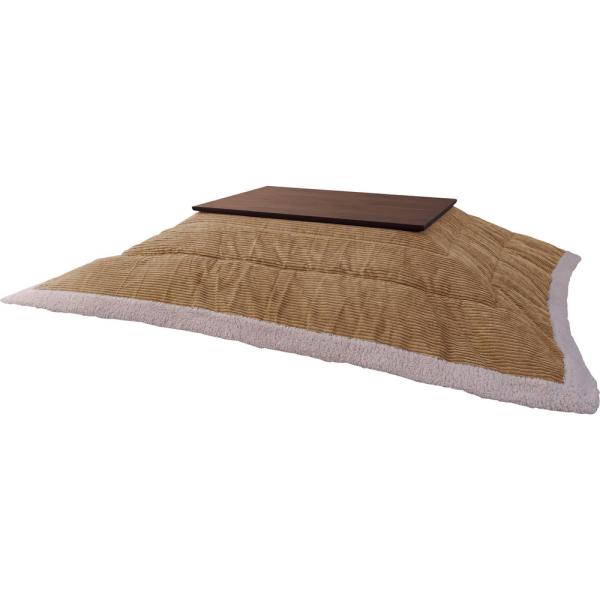 【送料無料】薄掛けコタツ布団 長方形（コーデュロイ） ベージュ