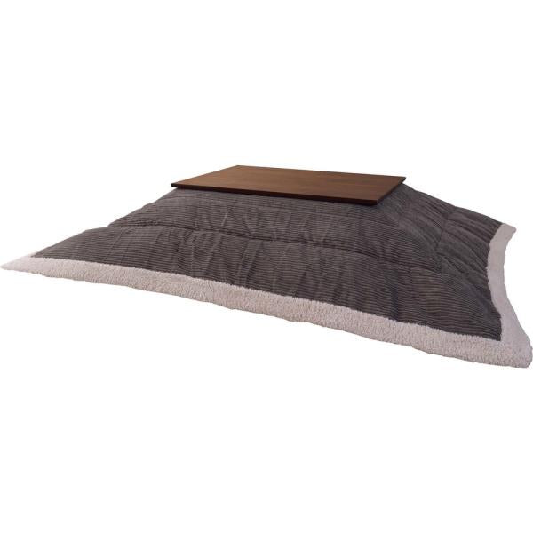 【送料無料】薄掛けコタツ布団 長方形（コーデュロイ） グレー