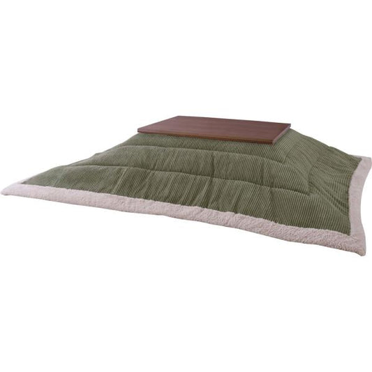 【送料無料】薄掛けコタツ布団 長方形（コーデュロイ） カーキ