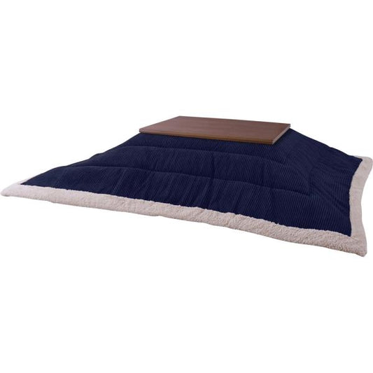 【送料無料】薄掛けコタツ布団 長方形（コーデュロイ） ネイビー