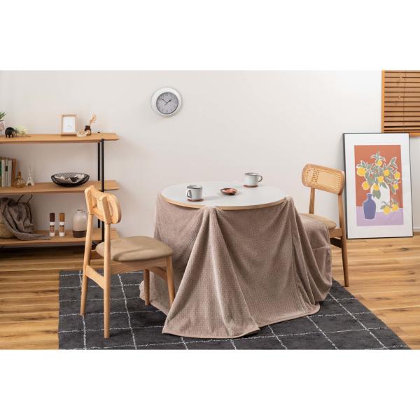 【送料無料】ラウンドこたつリバーシブル専用こたつ布団 ベージュ