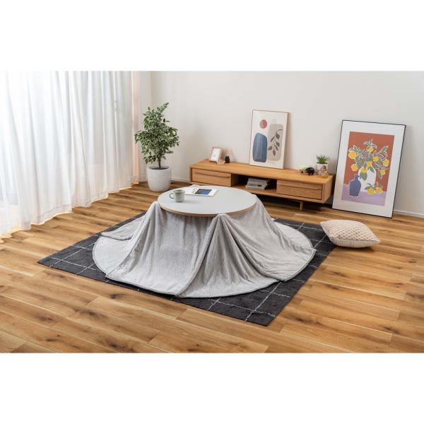 【送料無料】ラウンドこたつリバーシブル専用こたつ布団 グレー