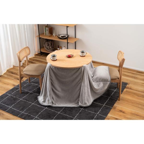 【送料無料】ラウンドこたつリバーシブル専用こたつ布団 グレー