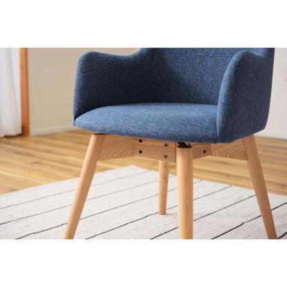 【送料無料】カラメリ 回転式チェア ブルー 青