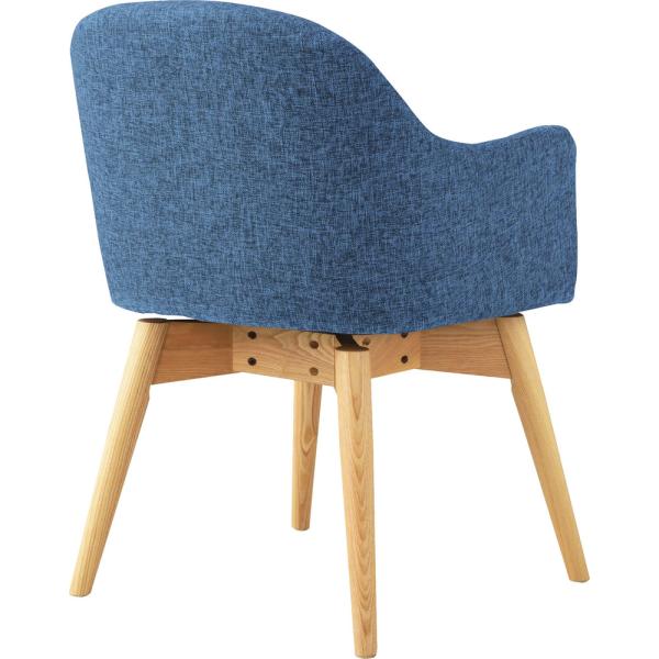 【送料無料】カラメリ 回転式チェア ブルー 青