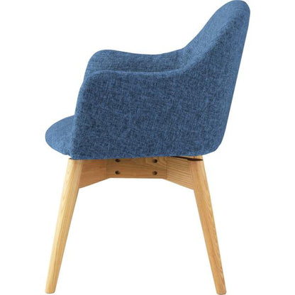 【送料無料】カラメリ 回転式チェア ブルー 青