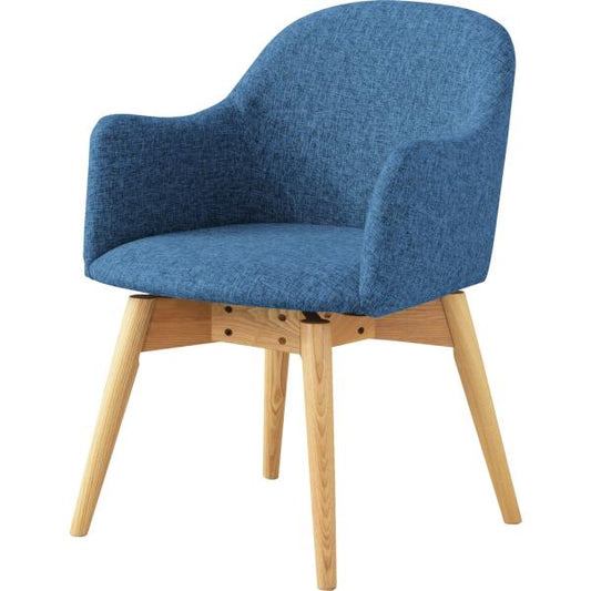 【送料無料】カラメリ 回転式チェア ブルー 青