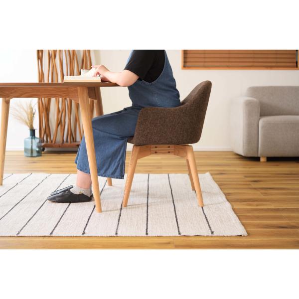 【送料無料】カラメリ 回転式チェア ブラウン