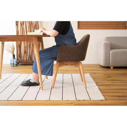 【送料無料】カラメリ 回転式チェア ブラウン