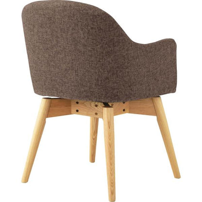 【送料無料】カラメリ 回転式チェア ブラウン