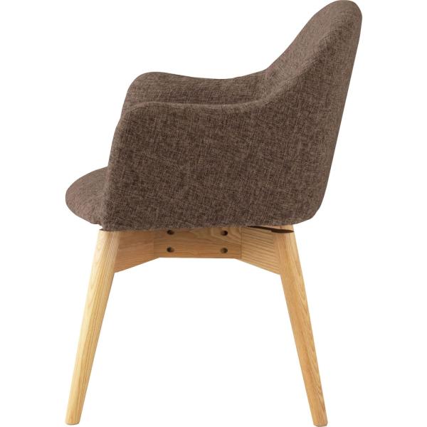 【送料無料】カラメリ 回転式チェア ブラウン