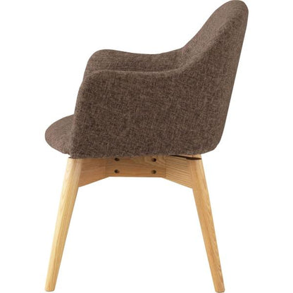 【送料無料】カラメリ 回転式チェア ブラウン