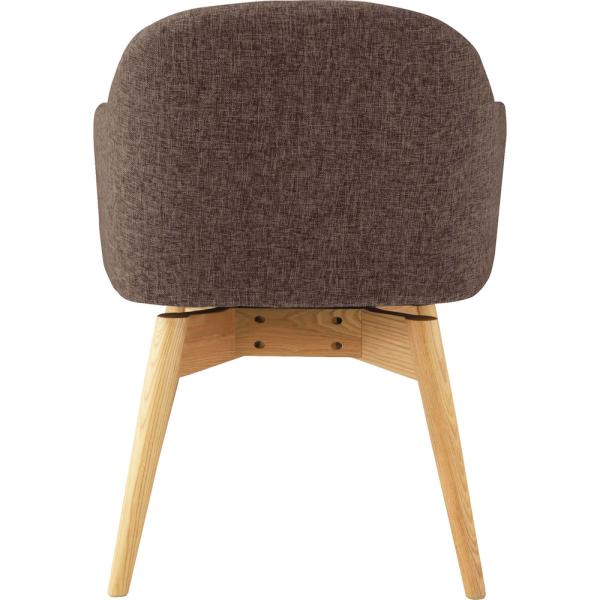 【送料無料】カラメリ 回転式チェア ブラウン