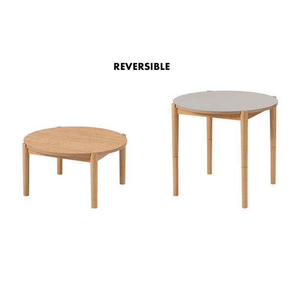 【送料無料】ラウンドこたつリバーシブル ナチュラル