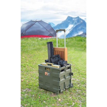 【送料無料】フォールディングキャリーワゴン グリーン 緑