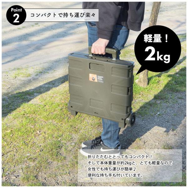 【送料無料】フォールディングキャリーワゴン グリーン 緑
