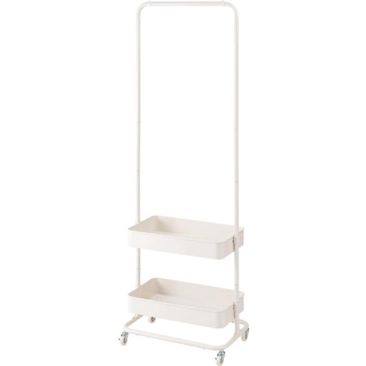 【送料無料】ハンガーワゴン ホワイト 白