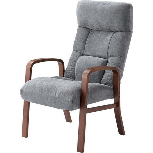 【送料無料】腰楽高座椅子 グレー