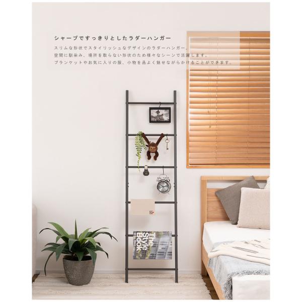 【送料無料】ラダーハンガー ホワイト 白
