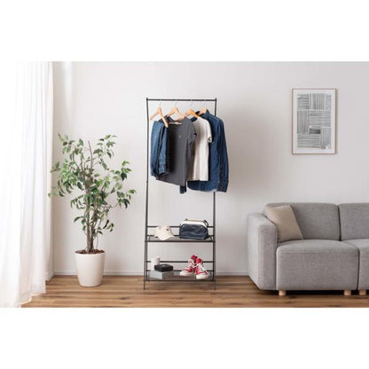 【送料無料】フォールディングハンガーラック ダークグレー