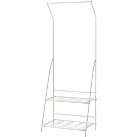 【送料無料】フォールディングハンガーラック ホワイト 白