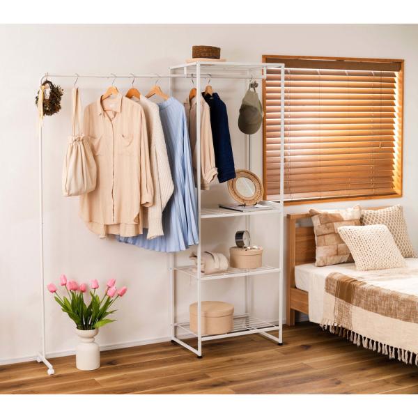 【送料無料】ハンガーラック ホワイト 白