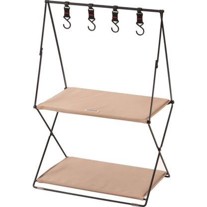 【送料無料】フォールディングハンギングラック ベージュ