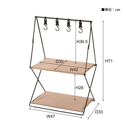 【送料無料】フォールディングハンギングラック グリーン 緑